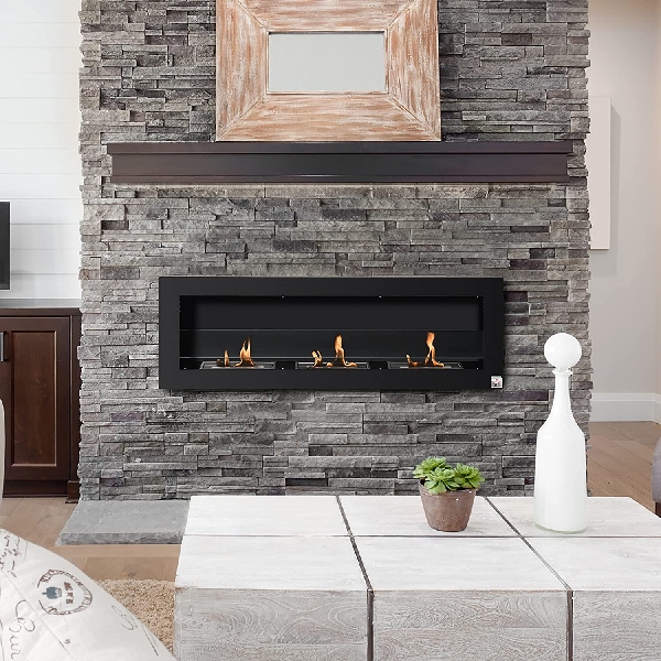 recessed ethanol fireplace