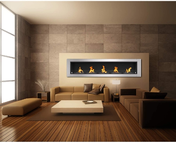 recessed large ethanol fireplace